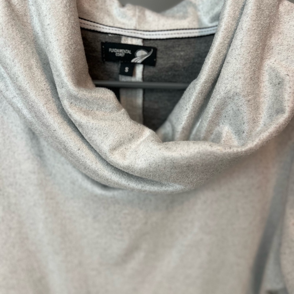 Gray Cowl Neck Top by Fundamental Coast